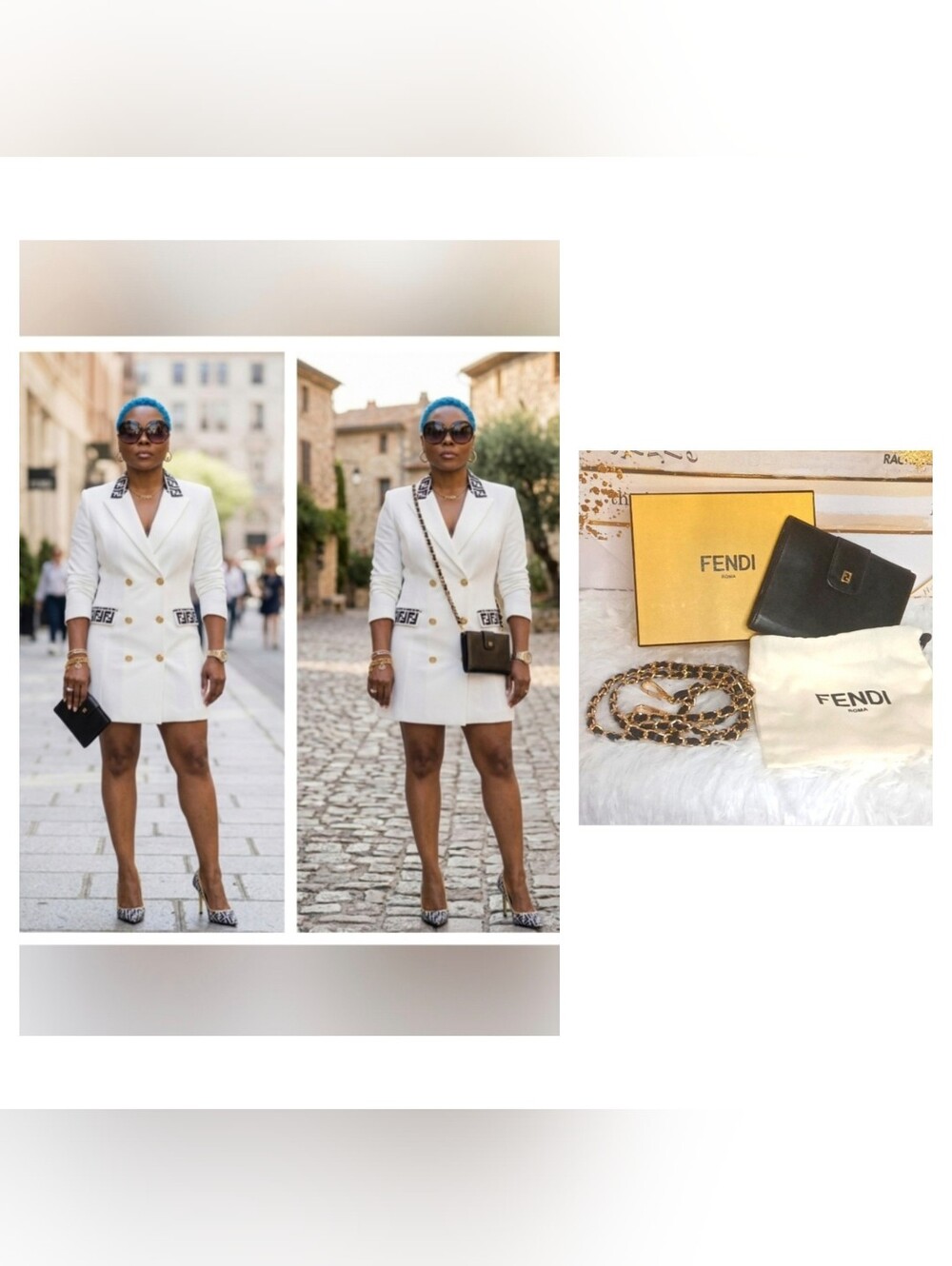 FENDI Leather Wallet w/Dust Bag & Box